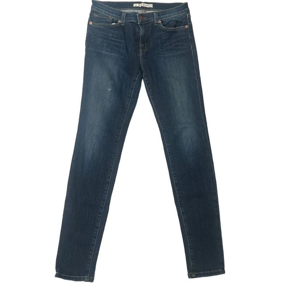 J Brand Trinity Women's Blue Mid Rise Zip Fly Skinny Denim Jeans Size 27
